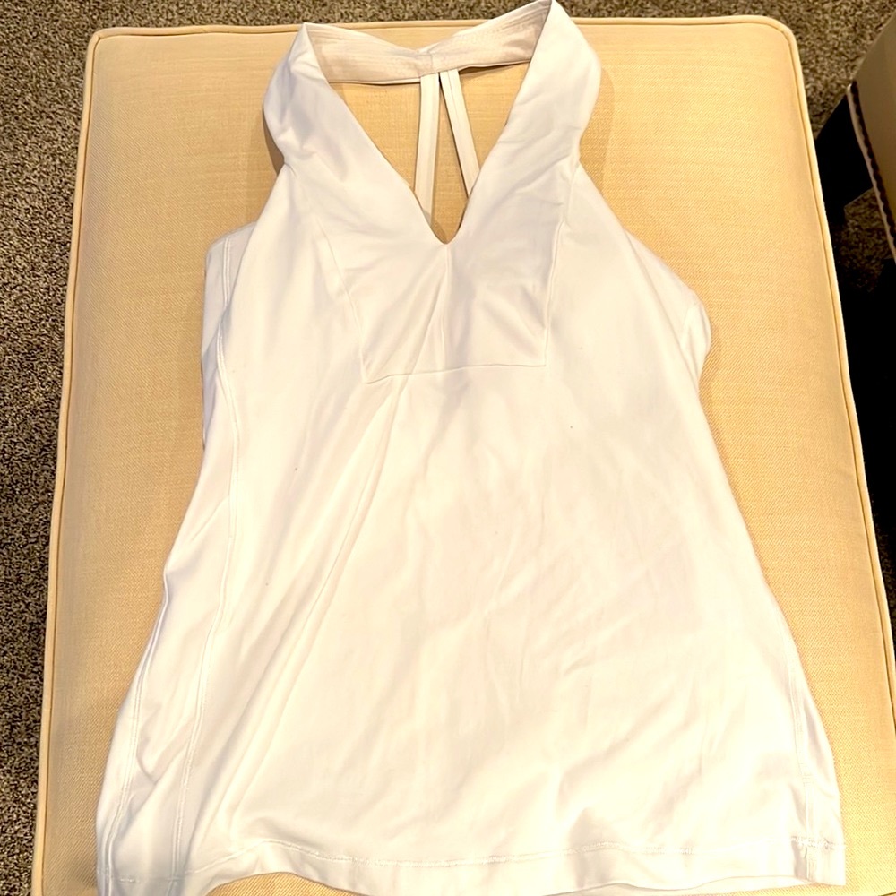 Lululemon White Fitted Tanktop, 8